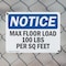 Signmission Max Floor Load 100 Lbs Per Sq Foot, 10 in W x Rectangle, Plastic OS-2PACK-NS-P-710-L-15925 - alternate 6